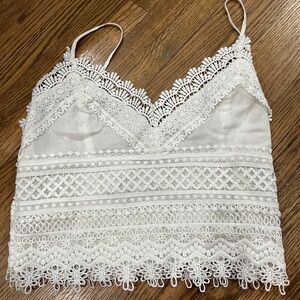 Lace white top